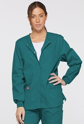 Unisex EDS Signature Snap Front Scrub Jacket - Teal 