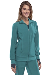 Womens Infinity Zip Front Warm-Up Jacket - Teal 