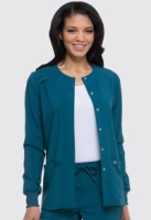 Womens Snap Front Warm-up Jacket - Caribbean 